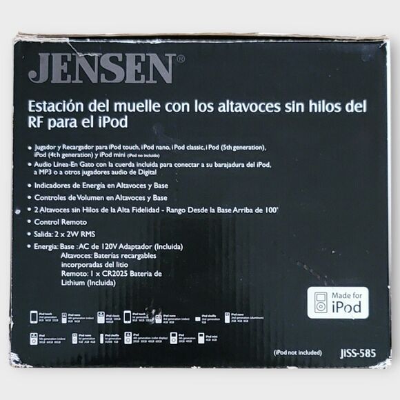 Jensen Universal Docking Station with RF Wireless Speakers for iPod Jiss-585 - Picture 5 of 9